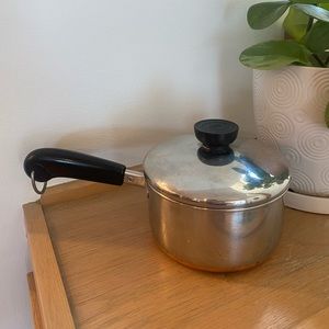 Vintage Revere Ware copper bottom pot 1801 1 quart